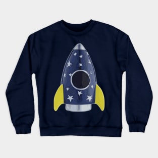 Space Rocket, Retro Crewneck Sweatshirt